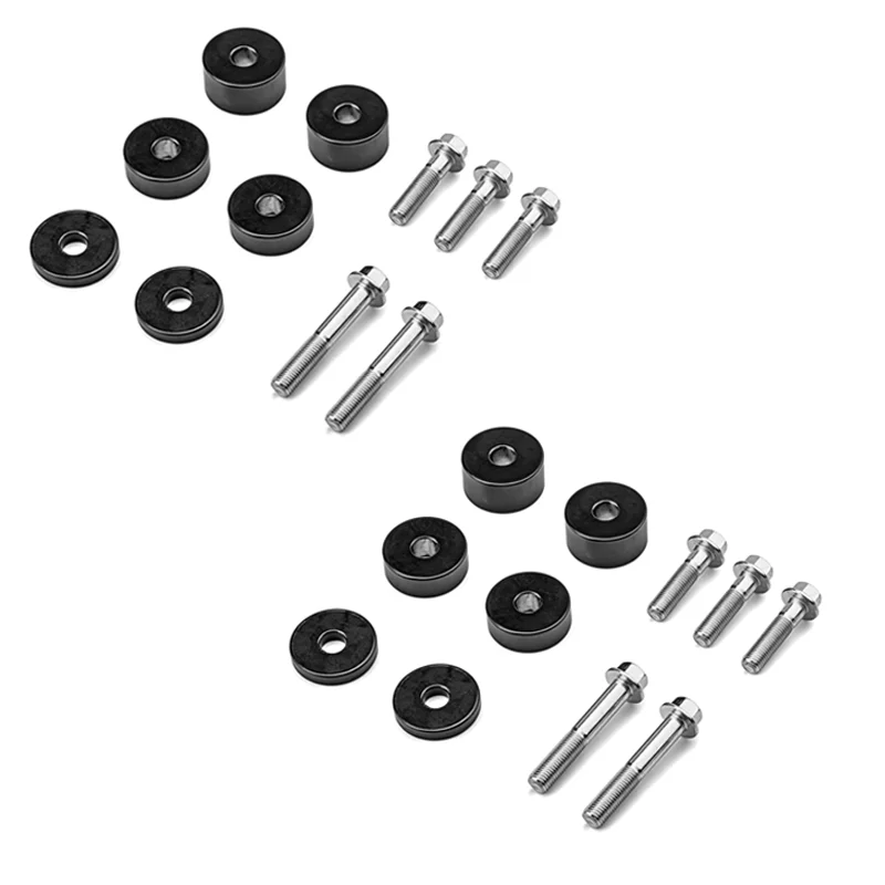

2Sets 1/4" To 1-1/2" Spacers Lift Rear Of Front Seats CNC Aluminum Black For Toyota 2005-2022 Tacoma's With Captain's Chairs