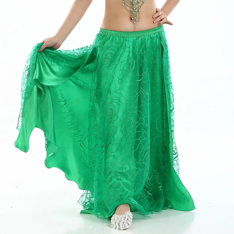 Юбка-макси для танца живота Женская двухслойная 9 цветов | Тематическая одежда и