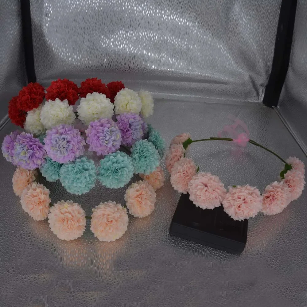 Регулируемый цветочный венок гортензии для женщин и девочек повязка на голову