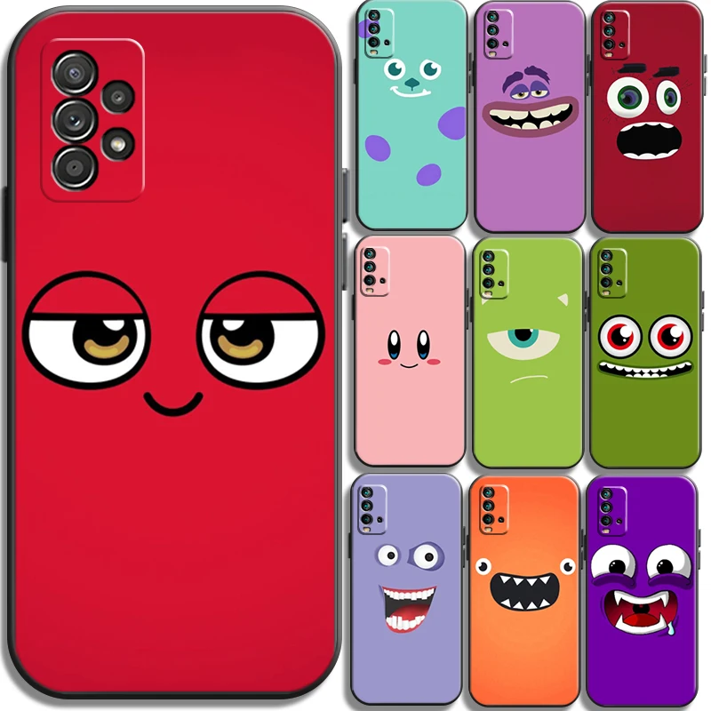 

Monster Smiley Phone Cases For Xiaomi Redmi Note 10 10S 10 Pro POCO F3 GT X3 GT M3 Pro X3 NFC Soft TPU Carcasa Funda Back Cover