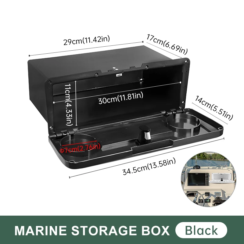 

Roqify морской встраиваемый запираемый перчаточный ящик, отсек для хранения лодочной консоли, приборной панели, органайзер для люка из АБС-пластика