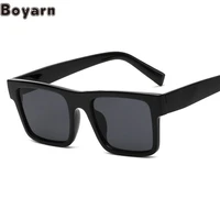 boyarn retro square simple sunglasses for men and women in europe and america small frame net red sunglasses ins plain face stre