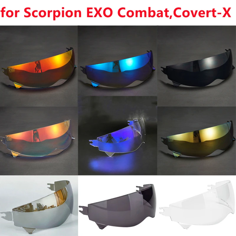 Enlarge Helmet Shields for Scorpion EXO Combat Covert-X Helmet Visor Uv-cut Capacetes Para Moto Visera Sunshield Motor Helmets Parts