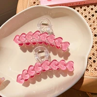 new solid hair claw clips for women cross clear heart hairclip girl hairpin crab barrette clamp headwear hair accessories gift
