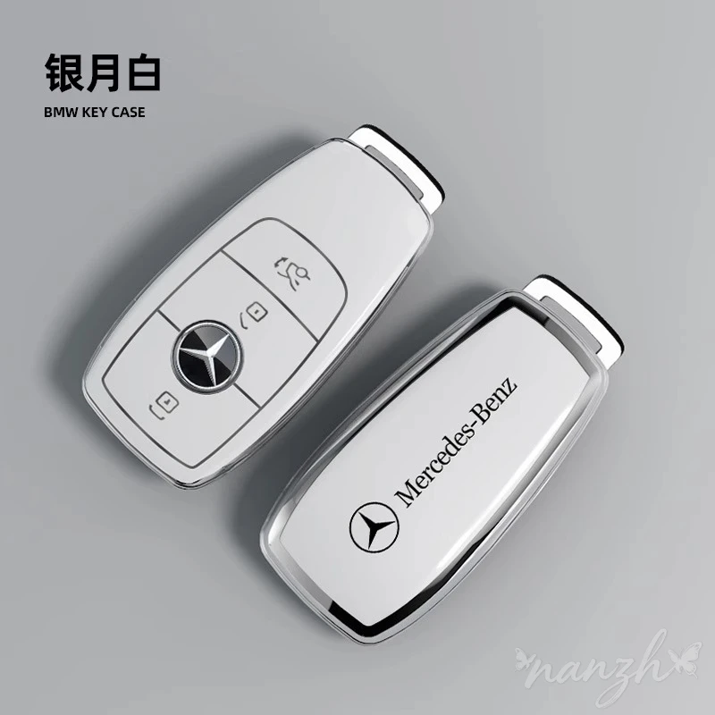 Фото Защитный чехол для автомобильного ключа Mercedes Benz A C E S G Class GLC CLE CLA GLB GLS W177 W205 W213 W222 X167 AMG №1