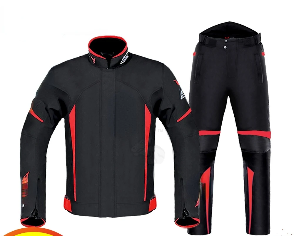 Motorcycle + Pants Suit Summer Winter Body Armor Protective Gear Motocross Moto Protection Equipment