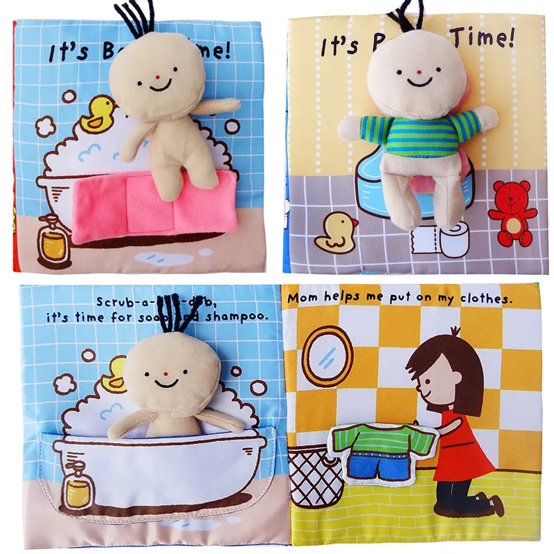 

Newborn Baby Toys Learning Educational Kids Cloth Books Cute Infant Baby Fabric Book