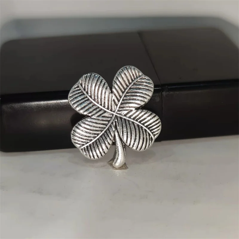 

Lucky Four Leaf Clover Metal Badge For ZP Kerosene Petrol Lighter DIY Handmade Decor Accessory Man Gift Wholesale