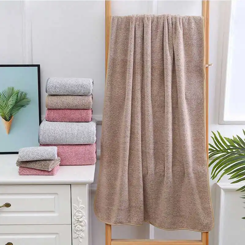 

Coral Velvet Bath Charcoal Bathroom Towels Towel Quick-drying 3pcs set Bamboo