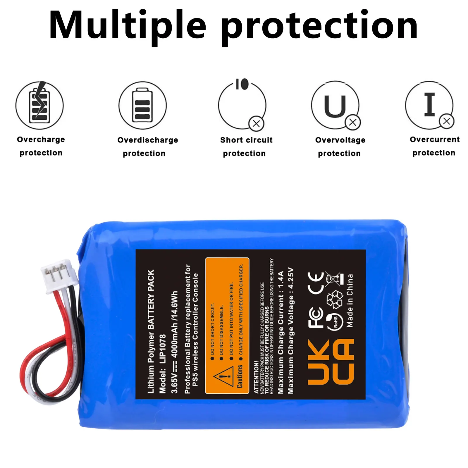 Аккумулятор LIP1708 PS5 на 4000 мА · ч для игрового контроллера Sony PlayStation 5 DualSense