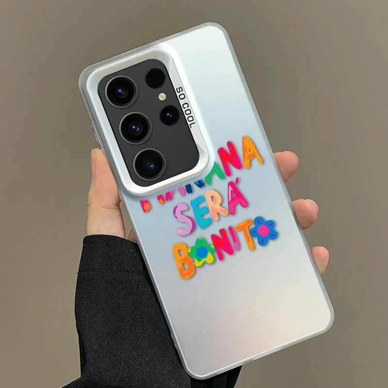 Karol G Manna Bonitо Чехол Для Телефона Samsung S24 S23 S22 S21 Note S20 Fe Ultra Plus Красочный Посеребренный