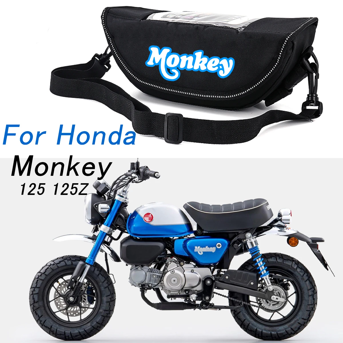 

For Honda Monkey 125 monkey 125z Motorcycle accessory Waterproof And Dustproof Handlebar Storage Bag navigation bag