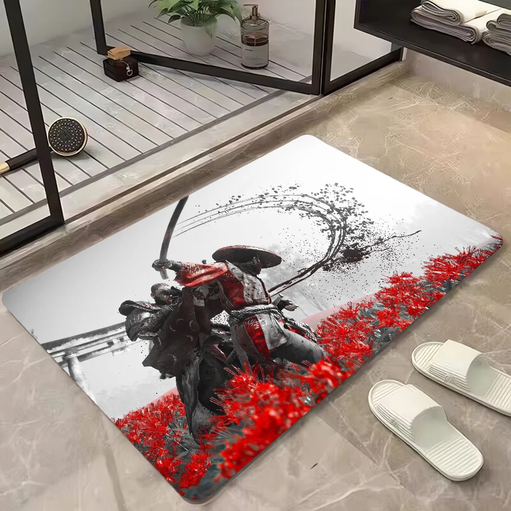 Японский Самурайский Замшевый Коврик Противоскользящий Напольный Для Спальни