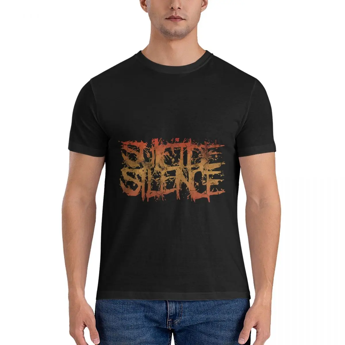 Футболка мужская с круглым вырезом 100% хлопок