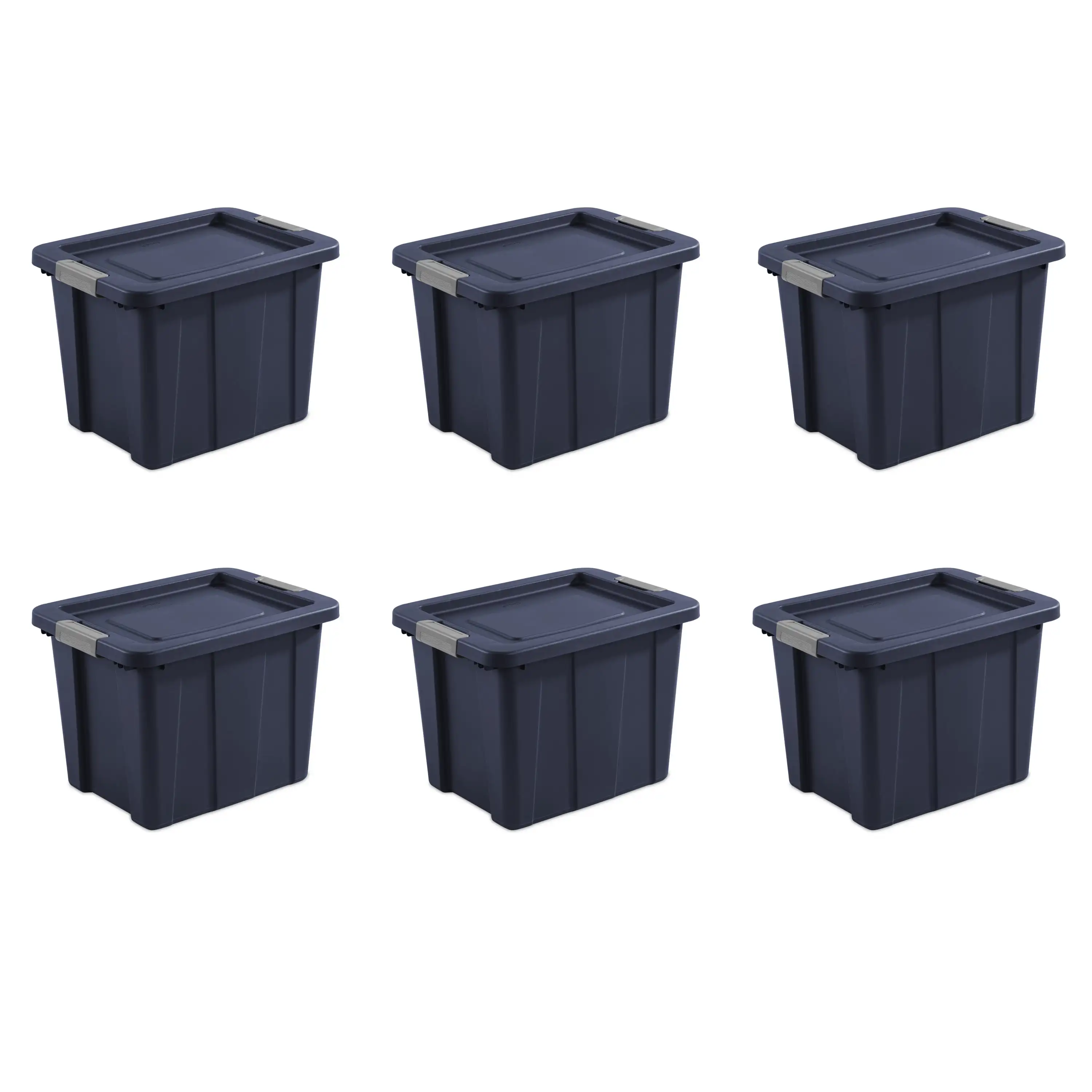 

# Sterilite 18 галлонов фиксация Tuff1 тоут пластик, темный Индиго, набор из 6