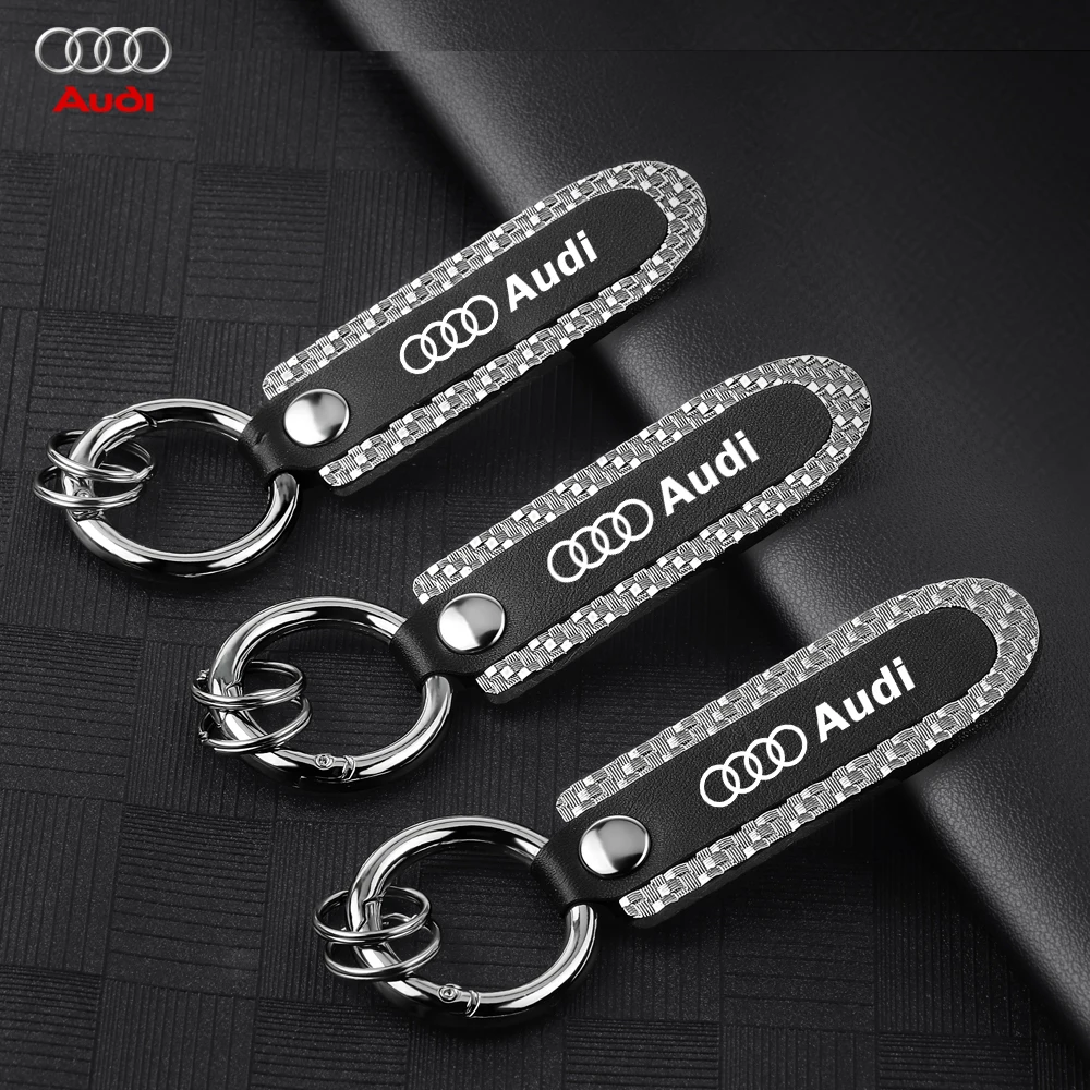 Металлический/кожаный автомобильный брелок для мужчин и женщин ключей Audi A1 A2 A3 A4