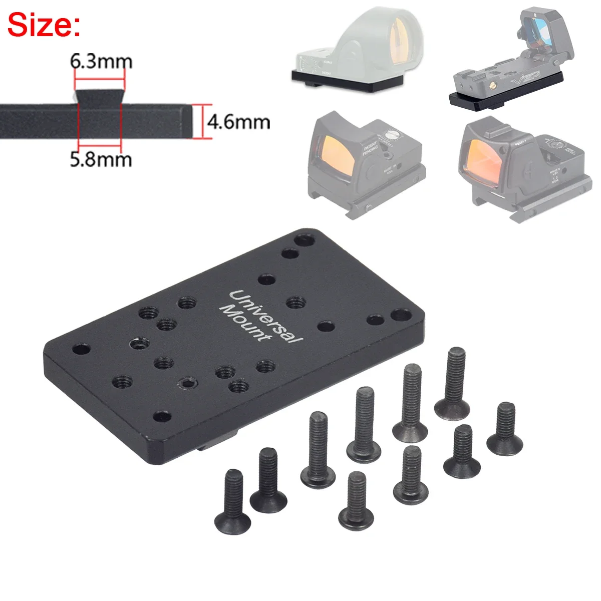 Пластина крепления заднего прицела Glock универсальное крепление для RMR Red Dot