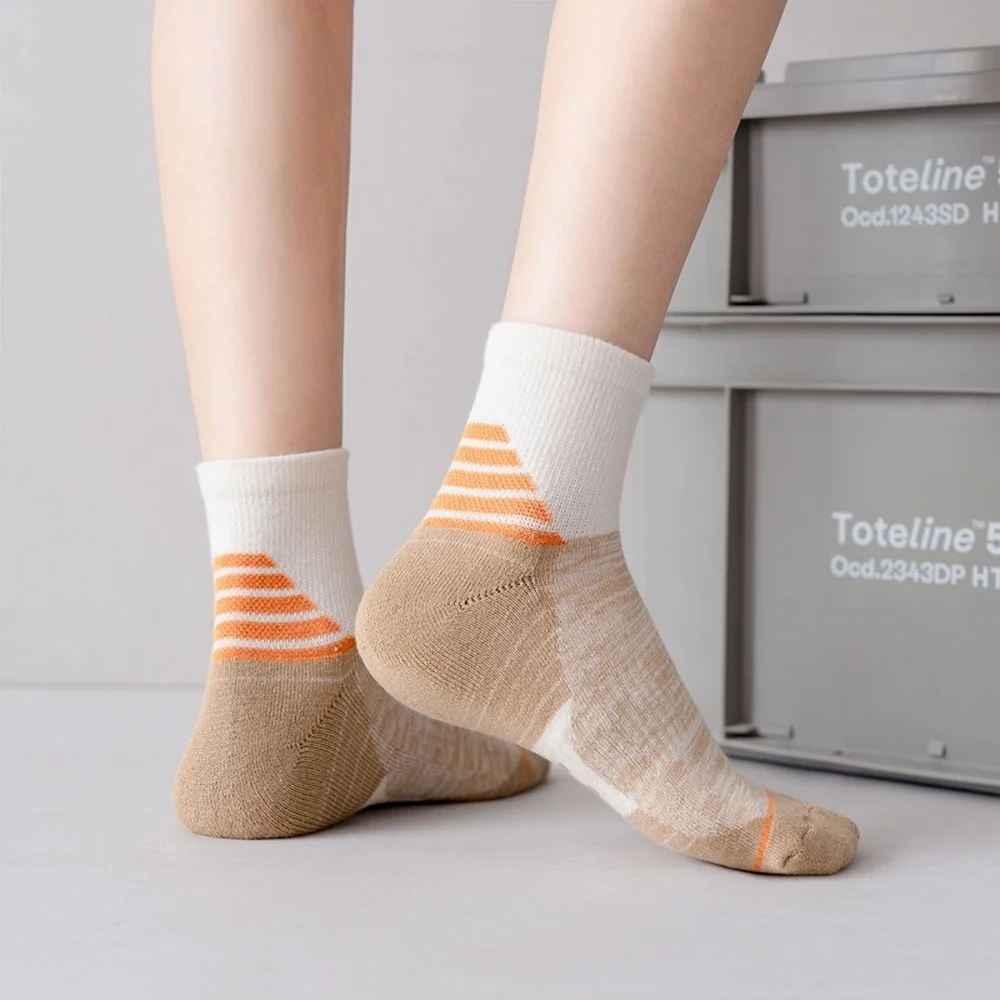 5 Pairs New Professional Women Sports Socks Outdoor Women's Low Tube Breathable Mountaineering Hiking Sports Compression Socks