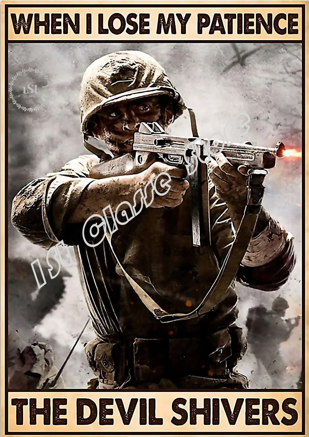 Eeypy винтажные металлические знаки Veteran, когда я теряю терпение, значок дьявола подходит для дома и кухни