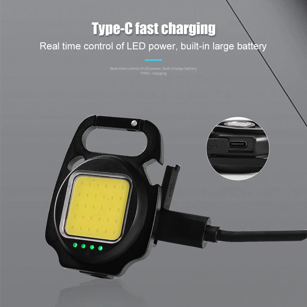 

Multifunctional Portable High Bright COB Work Flashlight Camping Bottle Opener