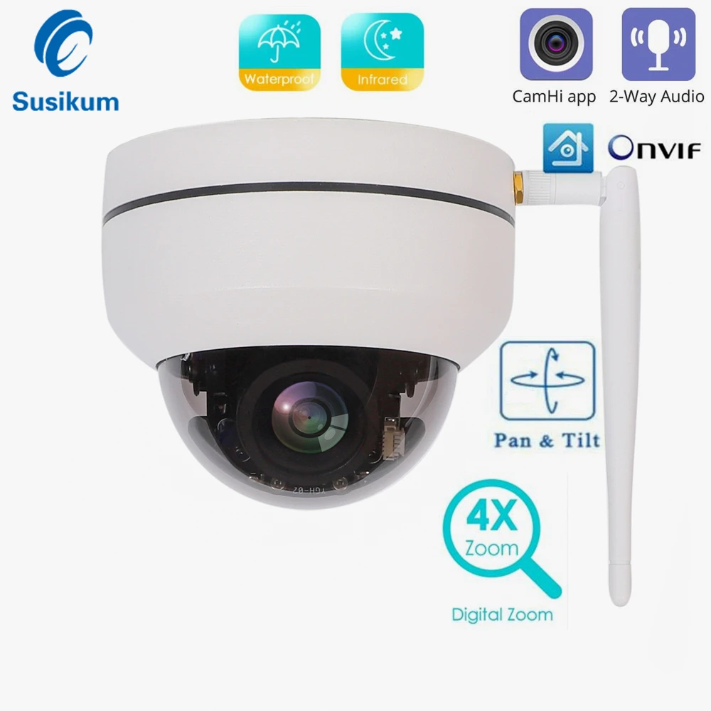 

Camhi 5MP WIFI Speed Dome IP Camera Surveillance Outdoor Waterproof Smart Home Security Wireless CCTV Camera