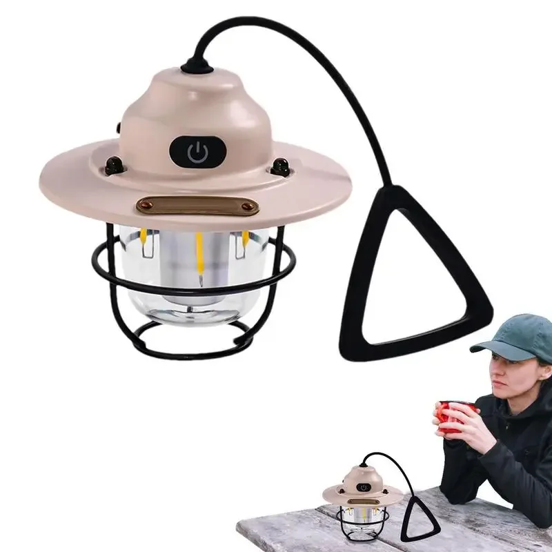 

Camping Lamp 2000mAh Retro Tent Lights For Camping Hanging IPX4 Waterproof Lantern USB Charging Light For Camping Hiking