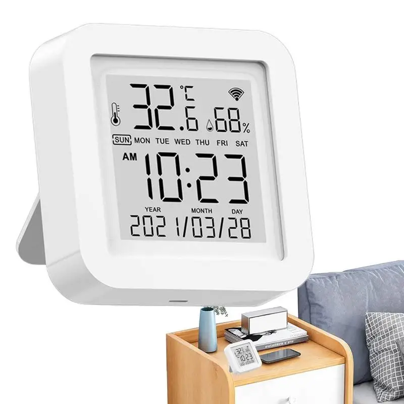 

Room Thermometer Wireless Humidity Meter With Smart Alarm Indoor LCD Mini Thermometer Hygrometer With Data Storage For Home Baby