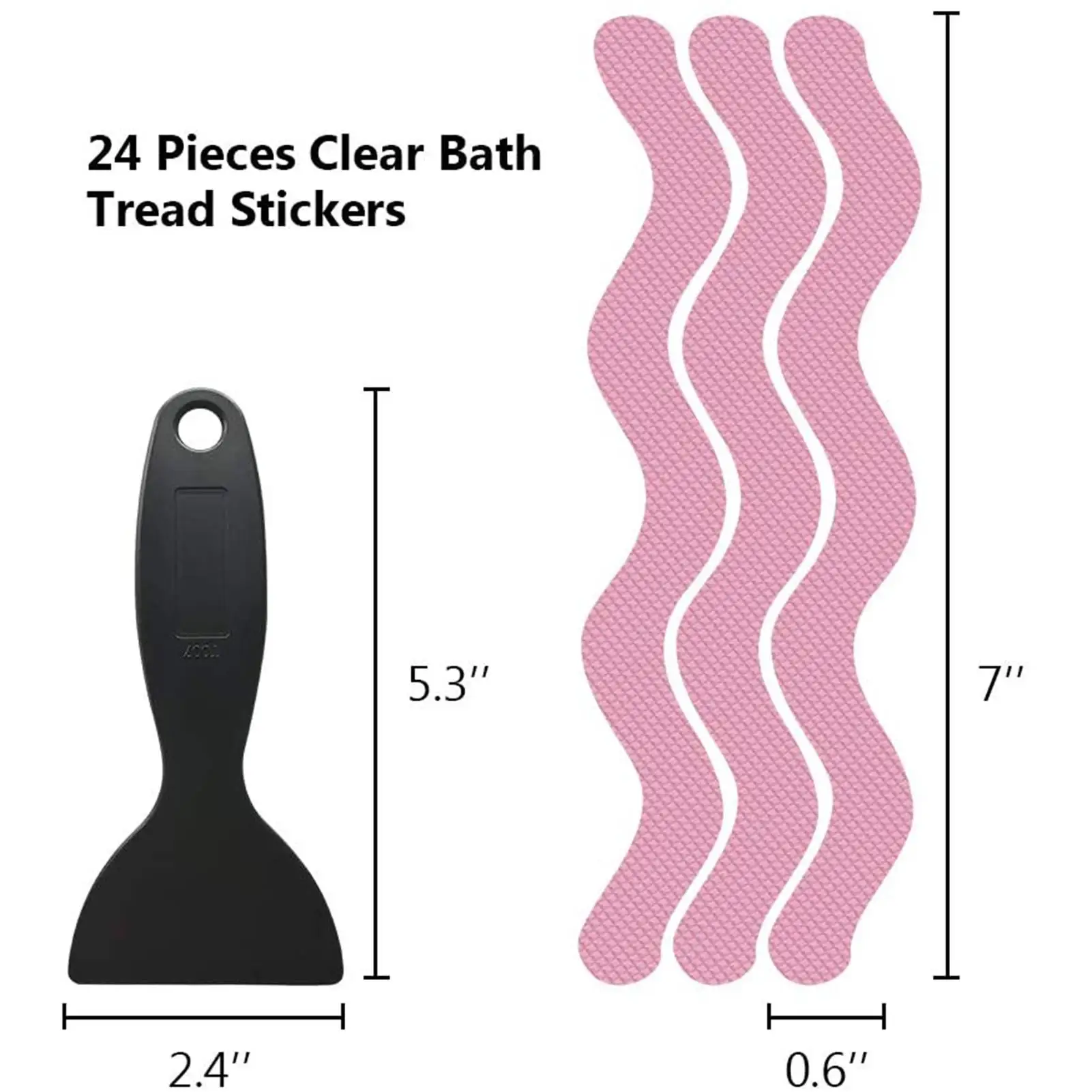 

24 шт. Нескользящие прозрачные наклейки для ванной комнаты PEVA