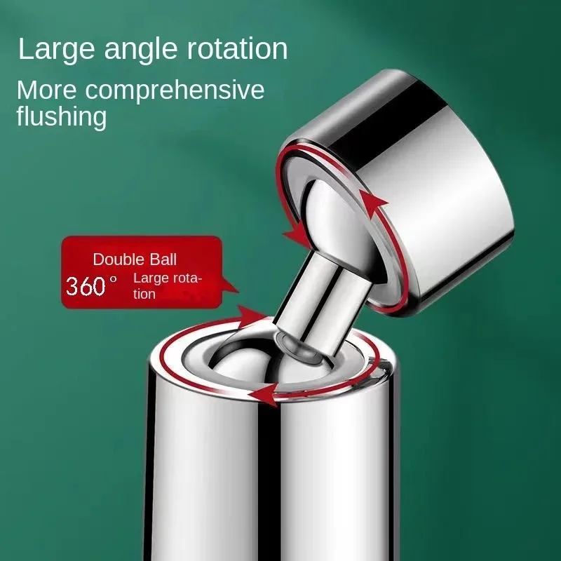 Смеситель кухонный Поворотный на 360 ° с удлинителем и защитой от брызг