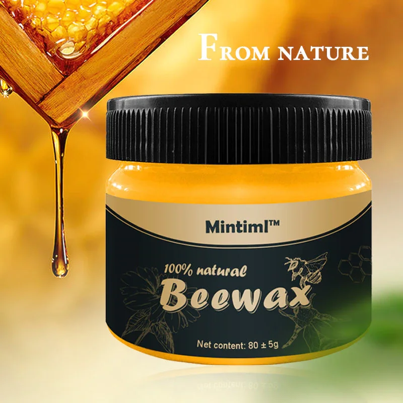 

1PC Wood Seasoning Beewax Organic Natural Pure Wax Furniture Care Wood Cleaning Polished Maintenance Wax with Sponge