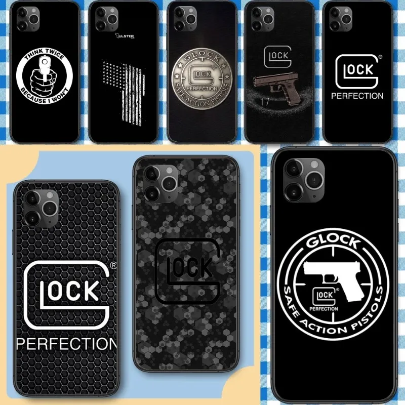 Чехол для телефона с логотипом Glock Handgun Logojpg для iPhone 13 12 11 XS X 8 7 6 Plus Mini Pro Max SE Soft Black Cover