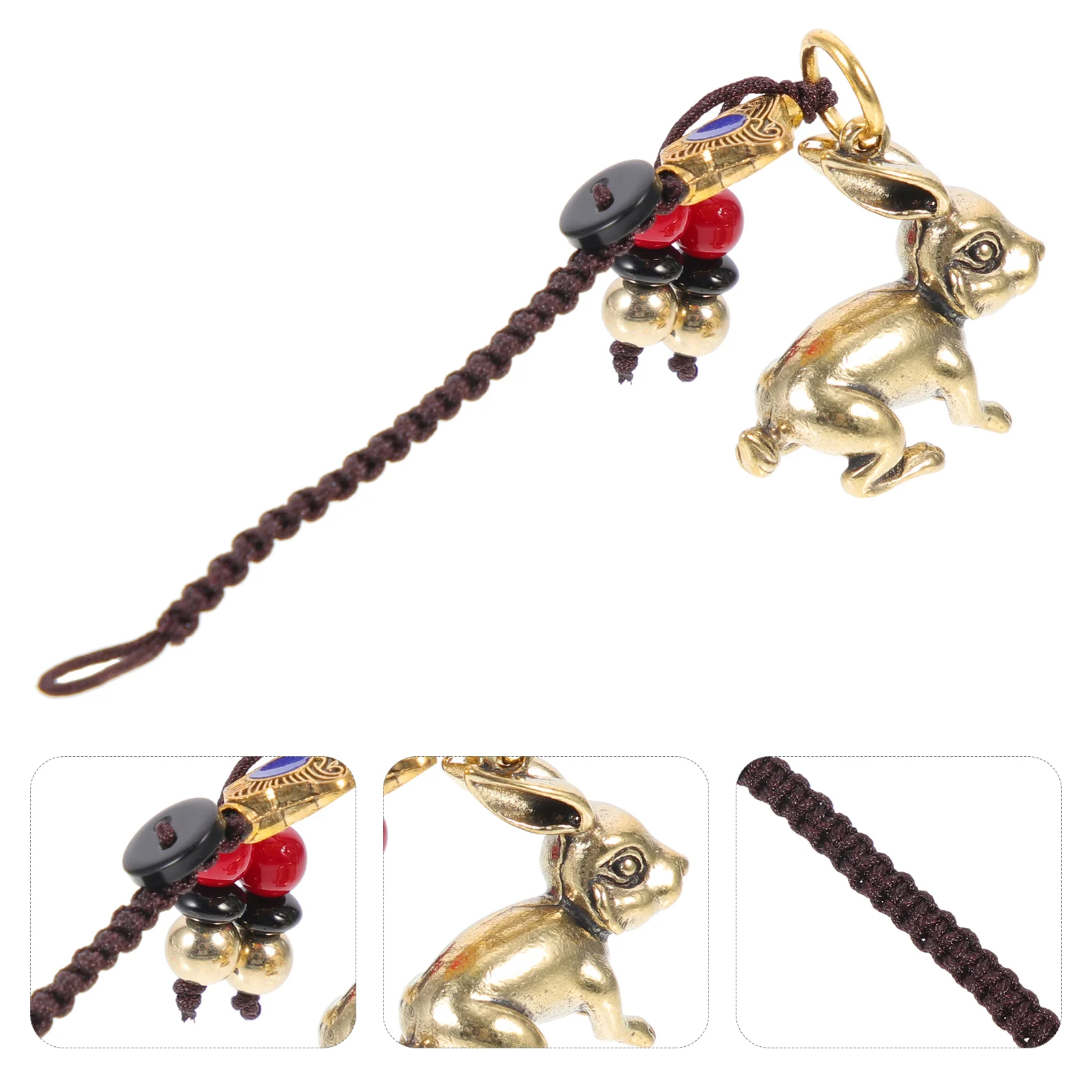 

Keychain Chinese Year Rabbit New Bunny Zodiac Car Coinlucky Pendant Ornament Wealth Charmskey The Hanging Fortune Ring Gifts