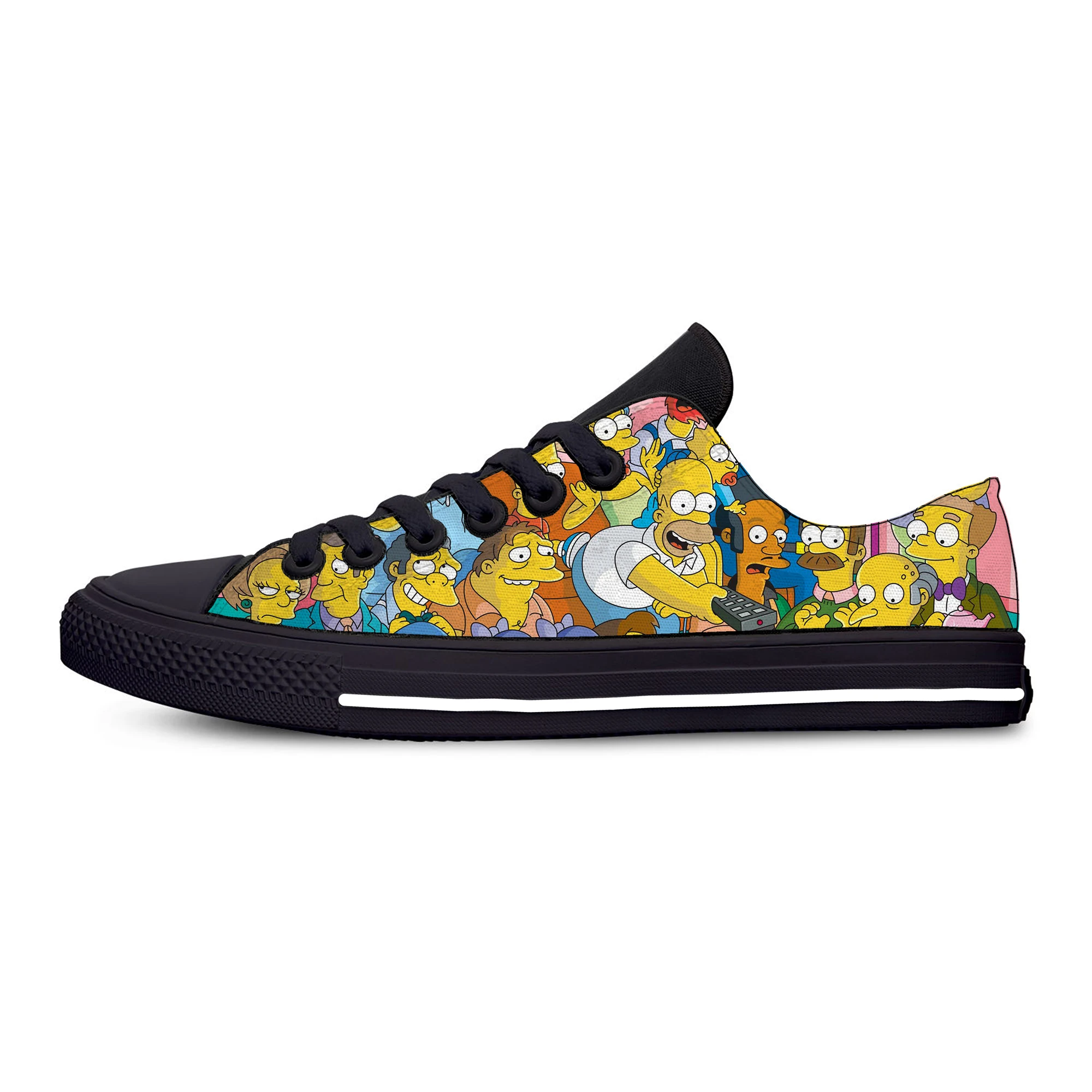 

Hot Anime Cartoon Simpsonss Funny Fashion Classic Canvas Shoes Low Top Lightweight Board Shoes Breathable Men Women Sneakers