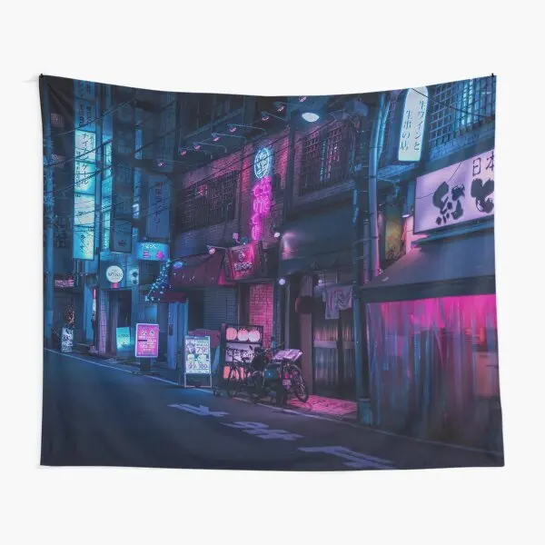 

Neon And Brick Wall Tapestry Wall Home Travel Beautiful Decor Yoga Printed Room Bedspread Hanging Living Art Blanket Colored