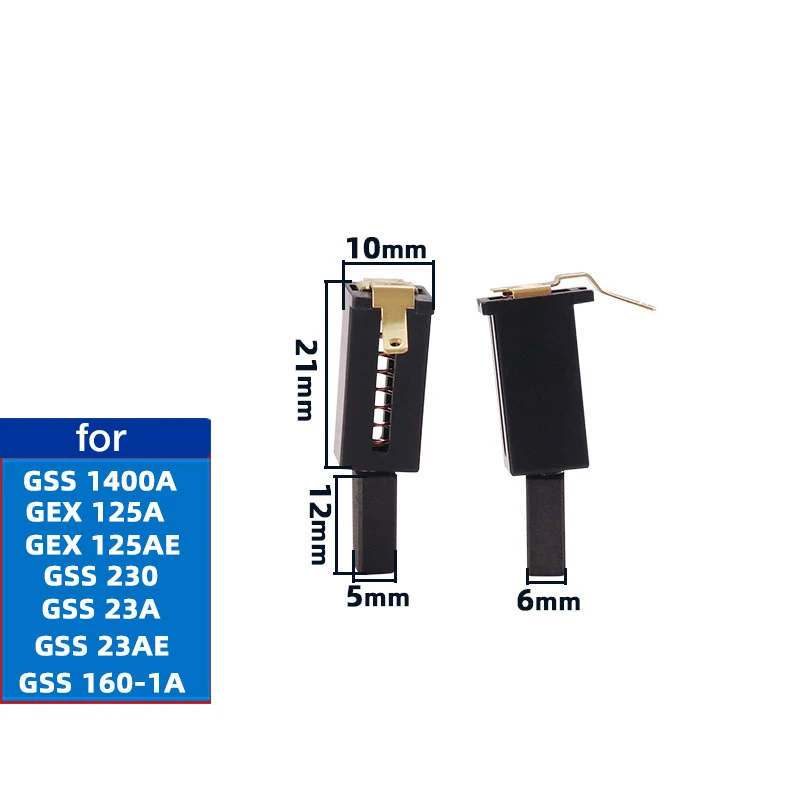Плоские шлифовальные машины для Bosch Оригинальная угольная щетка GSS1400A GEX125A/AE GSS230/23A/23AE GSS160-1A Шлифовальные машины Замена деталей Плоские шлифовальные машины для Bosch Оригинальная угольная щетка GSS1400A GEX125A/AE GSS230/23A/23AE GSS160-1A Шлифовальные машины Замена деталей