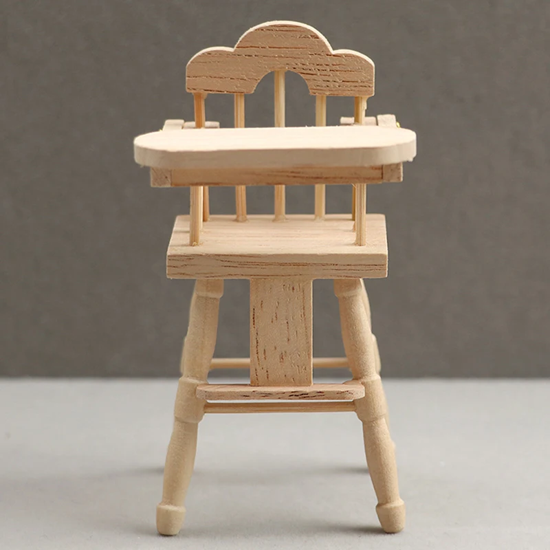 

1:12 Dollhouse Mini Dining Chair High Chair Baby Dining Chair Kichen Decor Toy Doll Home Miniature Simulation Furniture