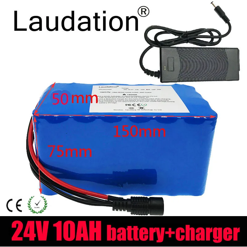 

Lauation 24V 10ah литиевая батарея электрического велосипеда 7S 2P 5000mah 21700 Pack для 150W 200W 250W 300W 350W E Bike с 15A BMS