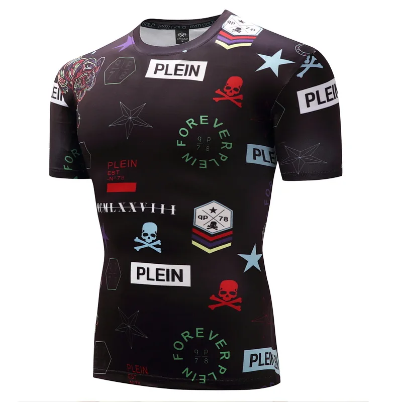 

Men Training T Shirt Tops Compression Quick-Drying T Shirt Big Flexibility Fitness Sports T-Shirts Short-Sleeve Jogging Shirt