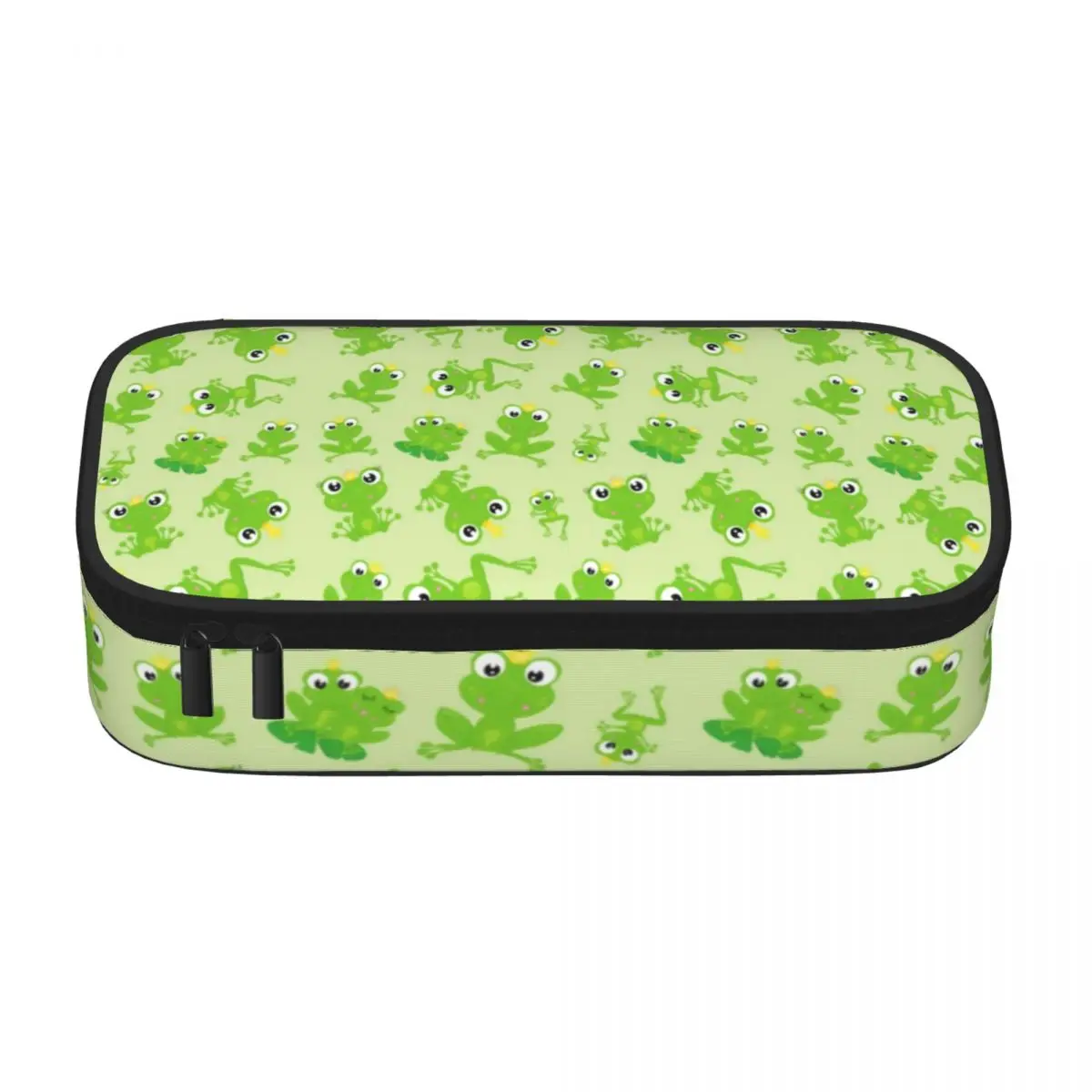 Case Green Animal Print College For Child Zipper Pencil Box 