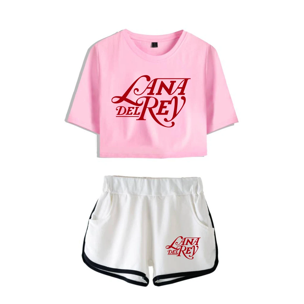 Lana Del Rey Merch 2023 новый модный комплект из двух предметов с логотипом укороченный топ
