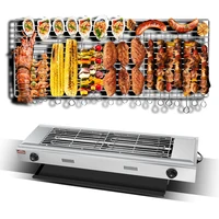 Tabletop Flat Top 5000W Commercial Smokeless Electric Barbecue Grills Machine For BBQ Store Kebab Skewer