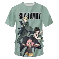 spy x family anya shirt men summer anime printing fashion 3d design fun custom cosplay harajuku o ncek tshirt wholesale dropship