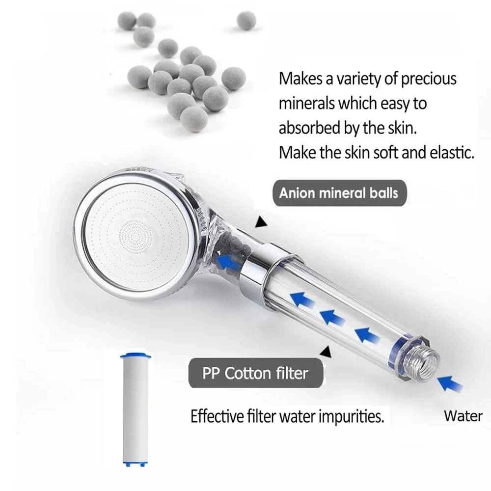 3 режима очистки воды фильтр насадка для душа душевые лейки высокого давления