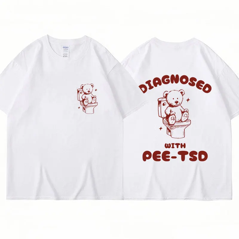 Женская футболка с диагностическим дизайном забавная Футболка принтом медведя