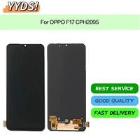 100 tested 6 44 amoled lcd for oppo f17 cph2095 a73 2020 cph2099 lcd display touch screen digitizer assembly replacement