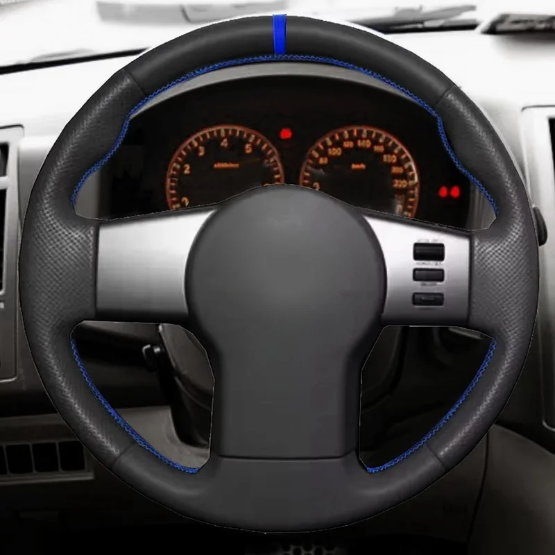 

Перфорированная кожаная отделка с ручной оплеткой для Nissan Pathfinder III Frontier Navara Xterra 2005-2015, чехол на руль салона автомобиля
