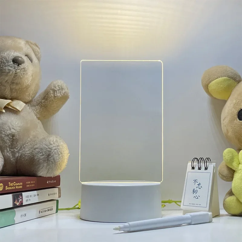 Настольная Светодиодная доска для записей USB-подсветка объявлений праздничная