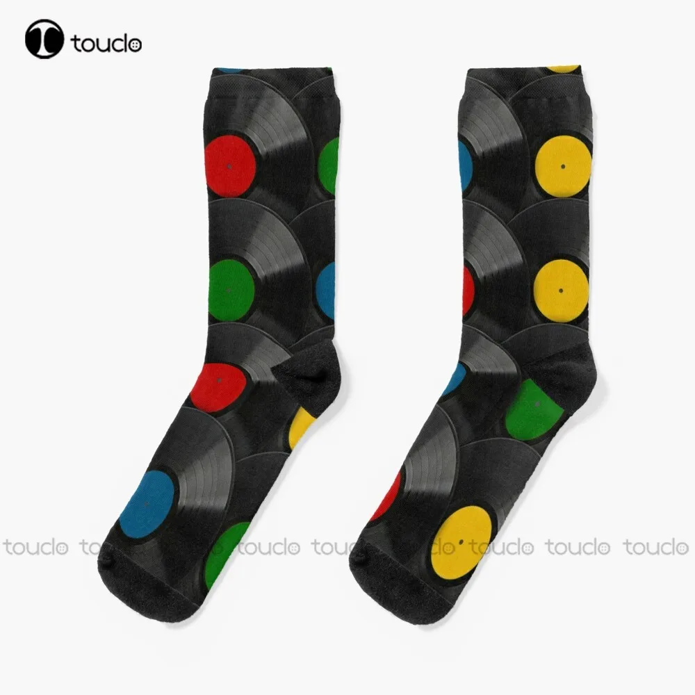 100% Old School Vinyl Vinyl Records Albums Music Socks Cotton Socks For Women Christmas Gift Unisex Adult Teen Youth Socks
