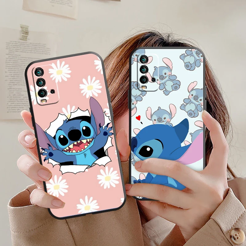 

Stitch Disney Cartoon Phone Case For Xiaomi Redmi 7S 7 7A 8 8A Note 8 2021 7 8 8T Pro Liquid Silicon Protective Soft Original