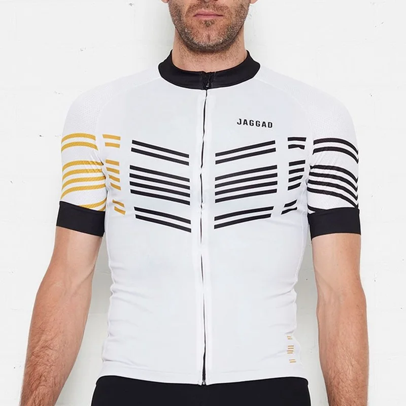 

Team Jag cycling jersey Men black cycle shirt With Non-slip webbing short sleeve MTB Top quality sportshirt Maglia da ciclismo